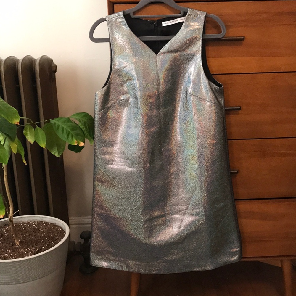 & Other Stories Metallic Mini Dress